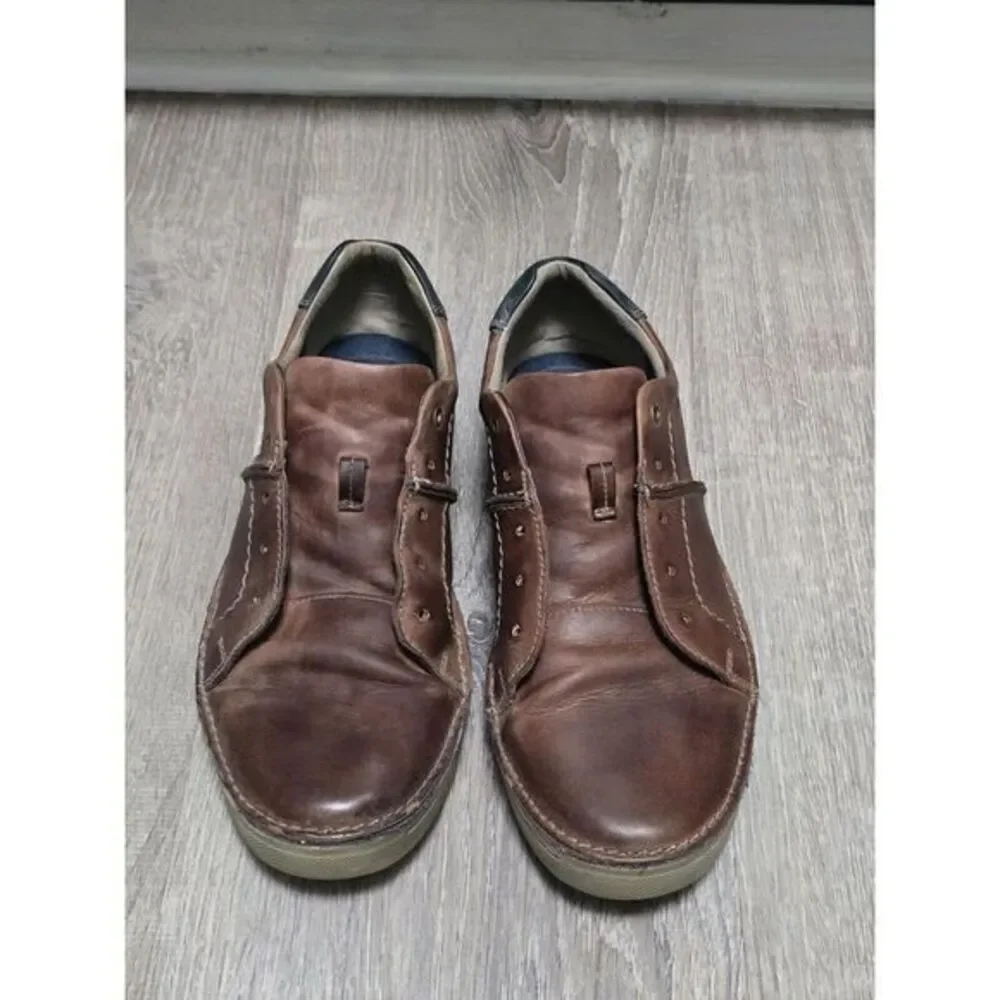 Collection‎ by Clarks Men's Brown Leather Lace Up Casual Sneaker Size 9.5M